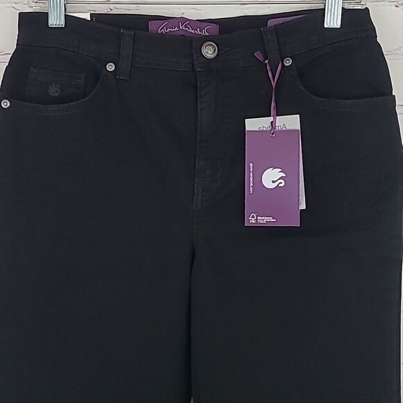 Gloria Vanderbilt Ananda Classic Fit Stretchy Black Jeans. Size 8 Petite. - Picture 3 of 8